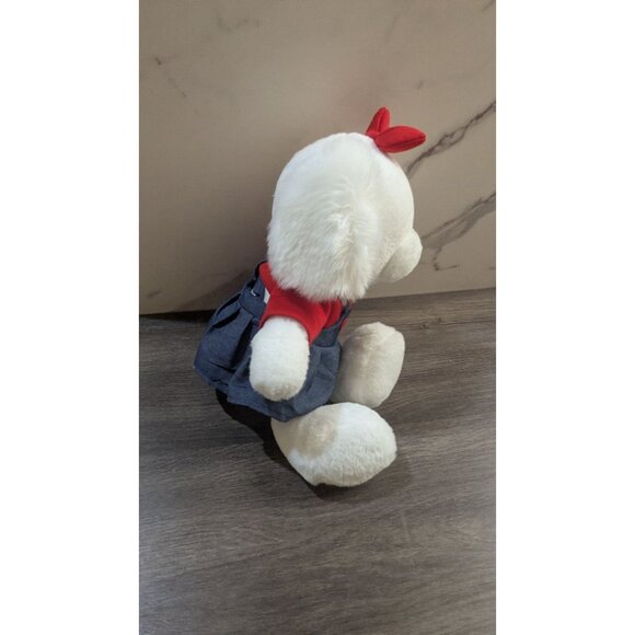 White Plush Dog Toy In Dress & Bow 14" stuffed animal XIMISO - Picture 5 of 10